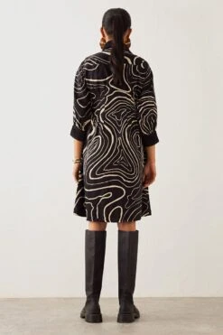 SNOB Black Topo Print Lisa Dress 11 SNOB Black Topo Print Lisa Dress -Deals Haute Togs Store 91sn14 5
