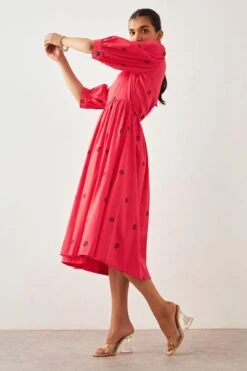 SNOB Rose Gathered Wrap Dress -Deals Haute Togs Store 91sn8 4