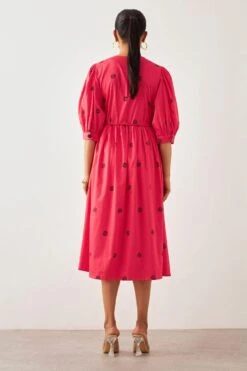 SNOB Rose Gathered Wrap Dress -Deals Haute Togs Store 91sn8 5