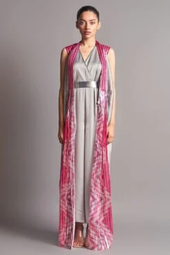 Amit Aggarwal Jacket & Jumpsuit With Metallic Chevron Details