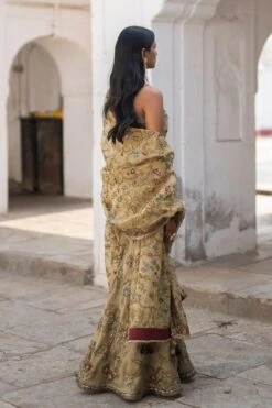 Archana Jaju Olive Silk Sharara Set -Deals Haute Togs Store aj re 25 4