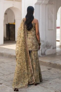 Archana Jaju Olive Silk Sharara Set -Deals Haute Togs Store aj re 25 5