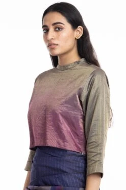 Akaaro Handwoven Ombre Blouse -Deals Haute Togs Store akss5021 3