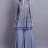 Asira Fresco Blue Embroidered Sharara Set -Deals Haute Togs Store as26059 1