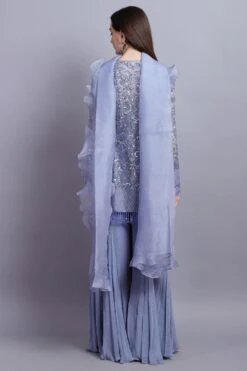 Asira Fresco Blue Embroidered Sharara Set 13 Asira Fresco Blue Embroidered Sharara Set -Deals Haute Togs Store as26059 6