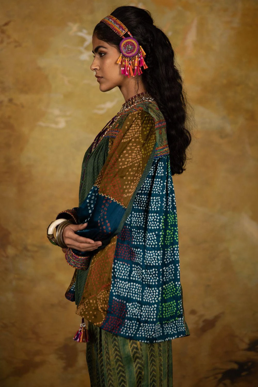 Sunira Designs Mirch Masala Short Yoke Green Shirt 5 Sunira Designs Mirch Masala Short Yoke Green Shirt - Image 3