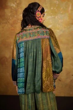 Sunira Designs Mirch Masala Short Yoke Green Shirt 11 Sunira Designs Mirch Masala Short Yoke Green Shirt -Deals Haute Togs Store aw2112a 5