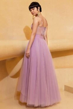 Nikita Mhaisalkar Lilac Tulle Embellished Corset -Deals Haute Togs Store ca trs22 030 4