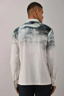 Countrymade Ivory Marble Printed Shirt -Deals Haute Togs Store cm bob sh 01 5