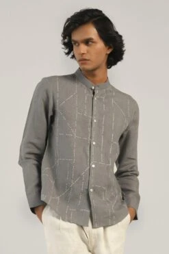 Countrymade Smoke Grey Linen Shirt