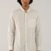 Countrymade Ivory Linen Cotton Shirt -Deals Haute Togs Store cm ctd sh 09 1
