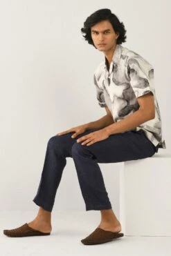 Countrymade Ivory Print Short Sleeves Shirt -Deals Haute Togs Store cm ctd sh 11 4