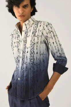 Countrymade Ombre Printed Linen Shirt 10 Countrymade Ombre Printed Linen Shirt -Deals Haute Togs Store cm ctd sh 18 4