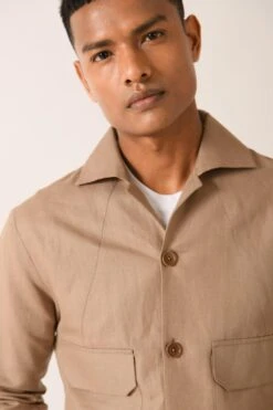 Dhruv Vaish Beige Bomber Shirt -Deals Haute Togs Store d06c0091 3