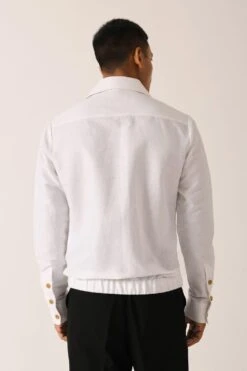 Dhruv Vaish White Bomber Shirt -Deals Haute Togs Store d06c0091c 4