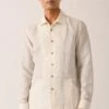 Dhruv Vaish Cream Handloom Cotton Shirt -Deals Haute Togs Store d06c0121 1