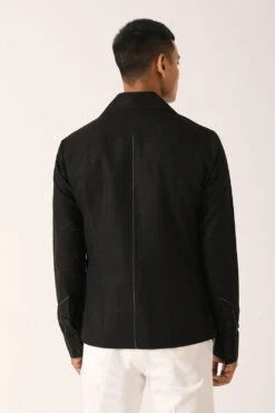 Dhruv Vaish Black Flap Pocket Shirt -Deals Haute Togs Store d06c0141 5