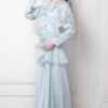 Devika Bhayana Powder Blue Ruffle Top With An Embroidered Sharara -Deals Haute Togs Store db 035 1