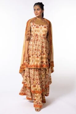 Nergis By Debyani Printed Layered Sharara Set