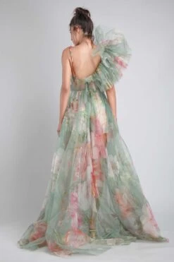 Gauri & Nainika Ruffled Romper With Frill Flower Detail -Deals Haute Togs Store gnr fw21 21 3