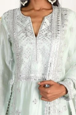 Gopi Vaid Mint Green Embroidered & Embellished Sharara Set -Deals Haute Togs Store gv16 2
