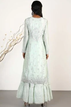 Gopi Vaid Mint Green Embroidered & Embellished Sharara Set -Deals Haute Togs Store gv16 4