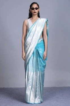 Hemang Agrawal Silver Drill V Neck Blouse