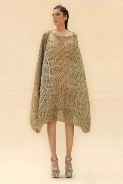 Abhishek Sharma Square Shaped Printed Dress