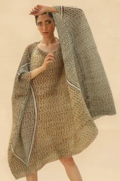 Abhishek Sharma Square Shaped Printed Dress -Deals Haute Togs Store hdr02dune 4