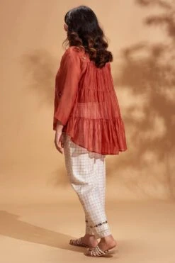 Half Full Curve Red Floral Cluster Shirt -Deals Haute Togs Store hfcsb012 4