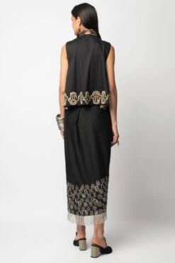 Heirloom By Rara Avis Embroidered Hamsa Gilet Jacket -Deals Haute Togs Store hl 202105 3