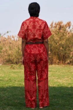 Ikai Rust Shibori Dyed Jumpsuit -Deals Haute Togs Store ik18 4