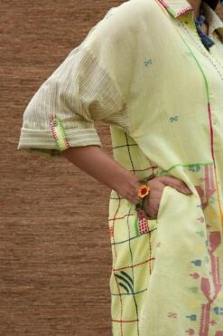 Sunira Designs Green High-low Embroidered Shirt -Deals Haute Togs Store j2214b 4