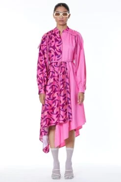 Kanika Goyal Label Two-tone Draped Dress