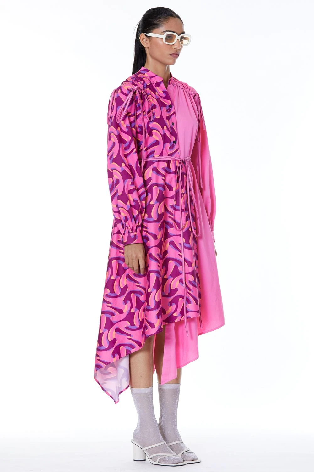 Kanika Goyal Label Two-tone Draped Dress 4 Kanika Goyal Label Two-tone Draped Dress - Image 2