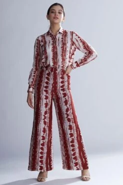 KoAi Red And White Dabu Shirt