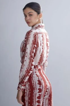 KoAi Red And White Dabu Shirt -Deals Haute Togs Store kofw20001 5