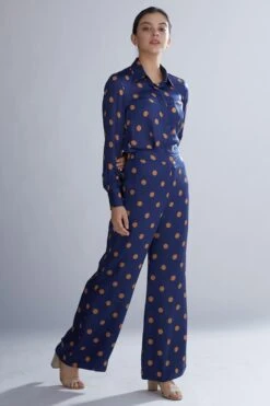 KoAi Blue And Orange Polka Shirt -Deals Haute Togs Store kofw20024 3