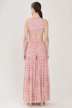 KoAi Pink & White Abstract Bustier -Deals Haute Togs Store koss21041 4