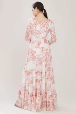 KoAi White & Pink Floral Frill Dress -Deals Haute Togs Store koss21045 4