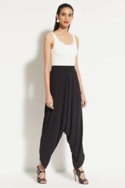431-88 By Shweta Kapur Lounge Black Pants -Deals Haute Togs Store loungebl 3