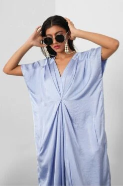 431-88 By Shweta Kapur Ice Blue Lounge Jumpsuit -Deals Haute Togs Store loungejs1 3