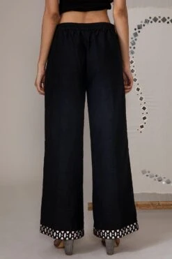 Twenty Nine Raw Silk Palazzos With Mirrorwork Hems -Deals Haute Togs Store ls 188 3