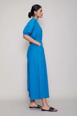 Mati Blue Jumpsuit With Elasticated Waist 8 Mati Blue Jumpsuit With Elasticated Waist -Deals Haute Togs Store mtsj blue 3