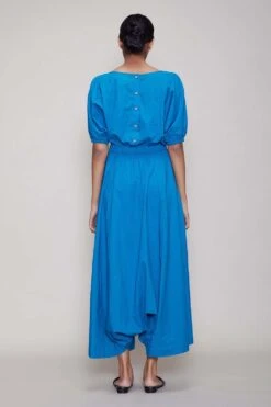 Mati Blue Jumpsuit With Elasticated Waist 9 Mati Blue Jumpsuit With Elasticated Waist -Deals Haute Togs Store mtsj blue 4