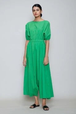 Mati Green Jumpsuit With Elasticated Waist -Deals Haute Togs Store mtsj green 3
