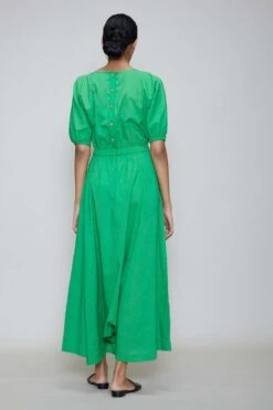 Mati Green Jumpsuit With Elasticated Waist -Deals Haute Togs Store mtsj green 4