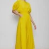 Mati Yellow Jumpsuit With Elasticated Waist 1 Mati Yellow Jumpsuit With Elasticated Waist -Deals Haute Togs Store mtsj yellow 1