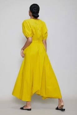 Mati Yellow Jumpsuit With Elasticated Waist 7 Mati Yellow Jumpsuit With Elasticated Waist -Deals Haute Togs Store mtsj yellow 3