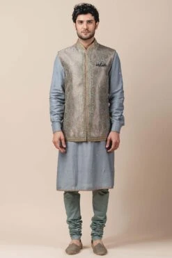 Tarun Tahiliani Men Jade Green Bundi Jacket -Deals Haute Togs Store mw ssu stx wc 1 2